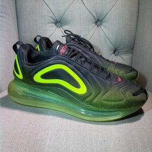 Nike Air Max 720 Men's Size 13 Black Crimson Volt Neon AO2924-008 Retro Future